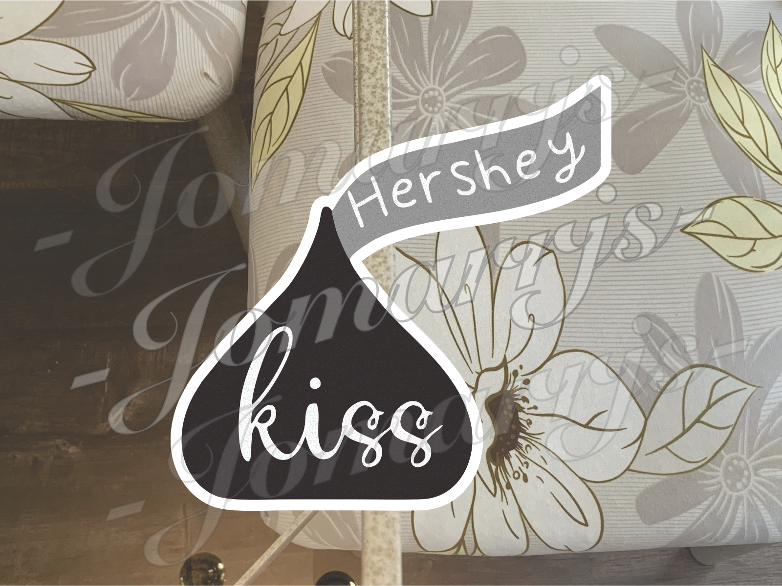 Hershey's Kiss Logo Candy Brand Custom Vinyl Sticker Decal fan tumbler laptop