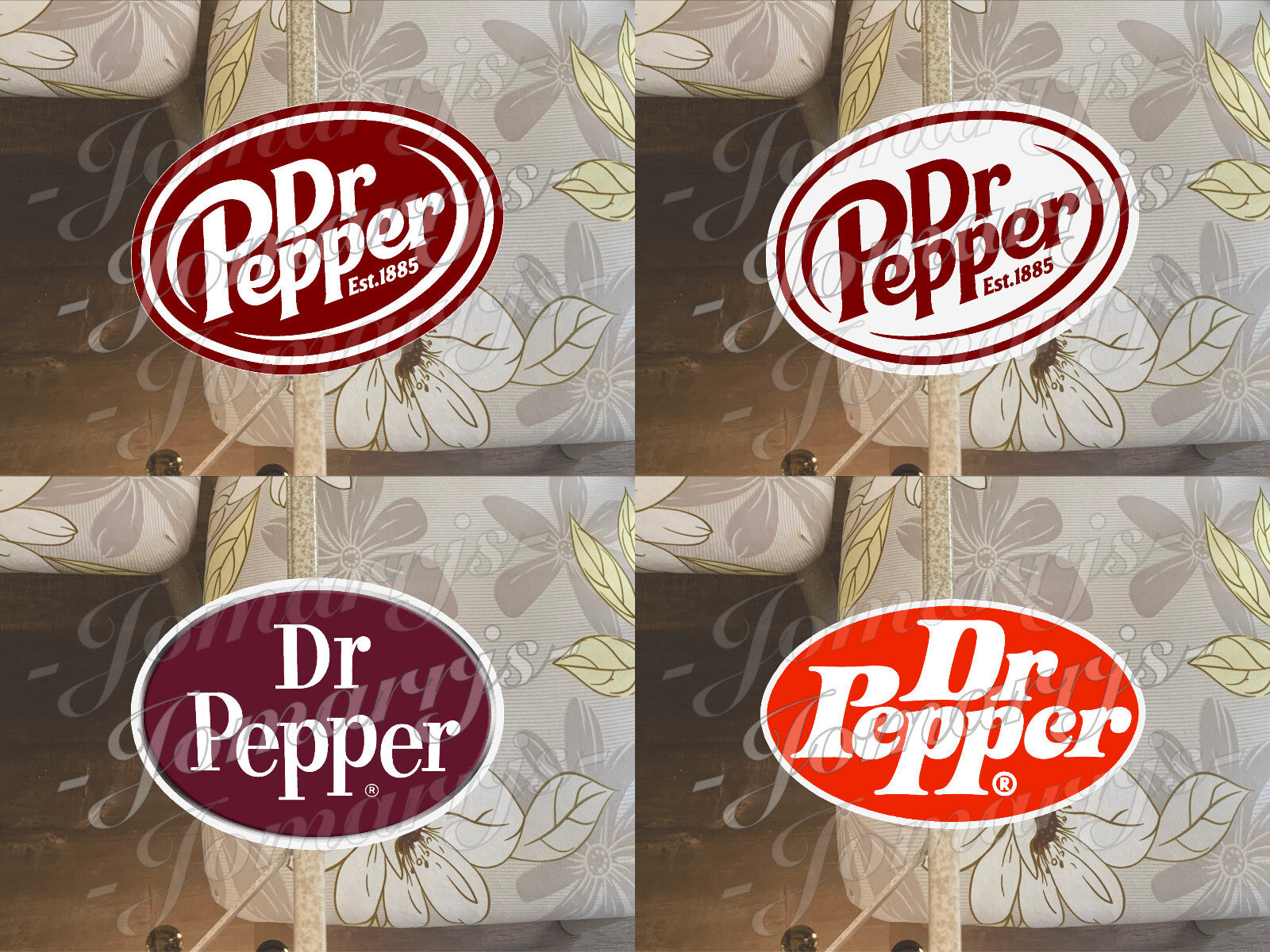 Dr. Pepper Logo Brand Drink Beverage Custom Sticker Decal fan tumbler laptop car