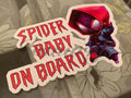 Custom Chibi Spiderman Baby (or Kid) on Board Sticker Decal spider miles morales