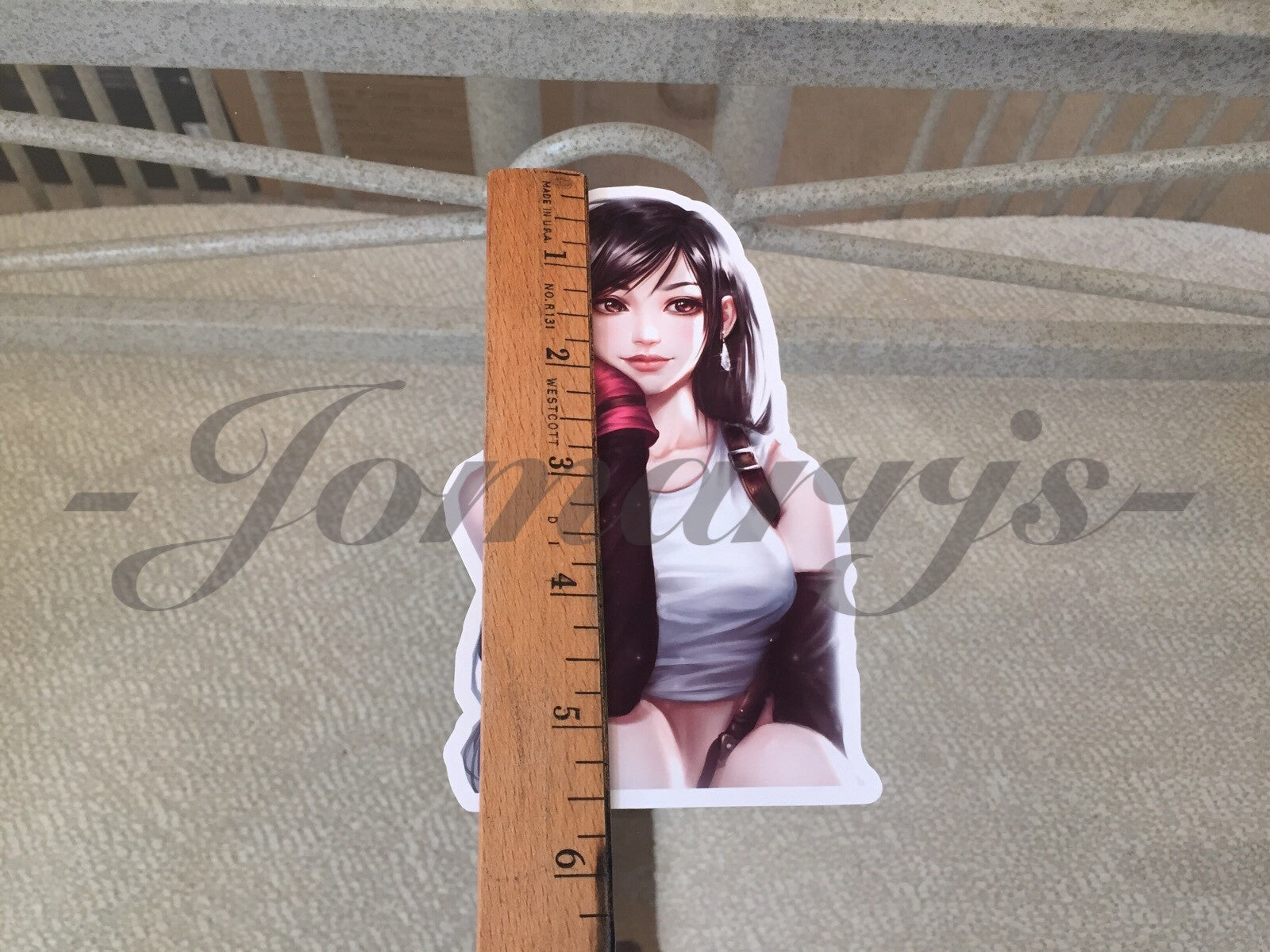 Final Fantasy Gaming Tifa Lockhart "Ponder” Sticker Decals Vinyl ff 7 anime