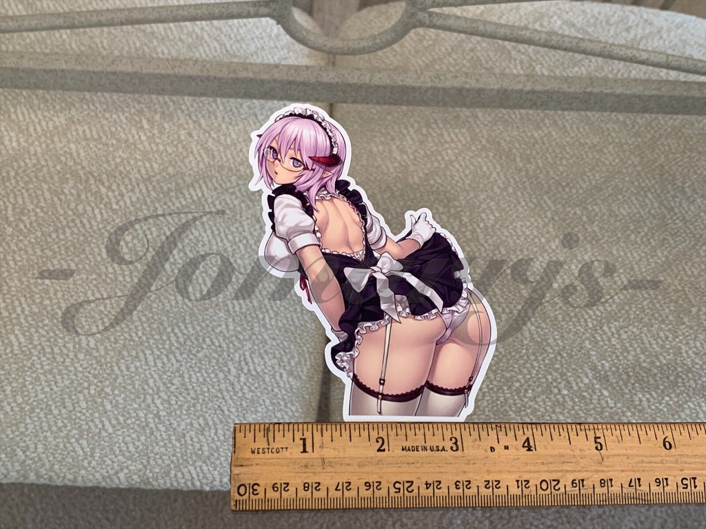 Anime French Maid Girl Sexy Custom Vinyl Sticker Manga