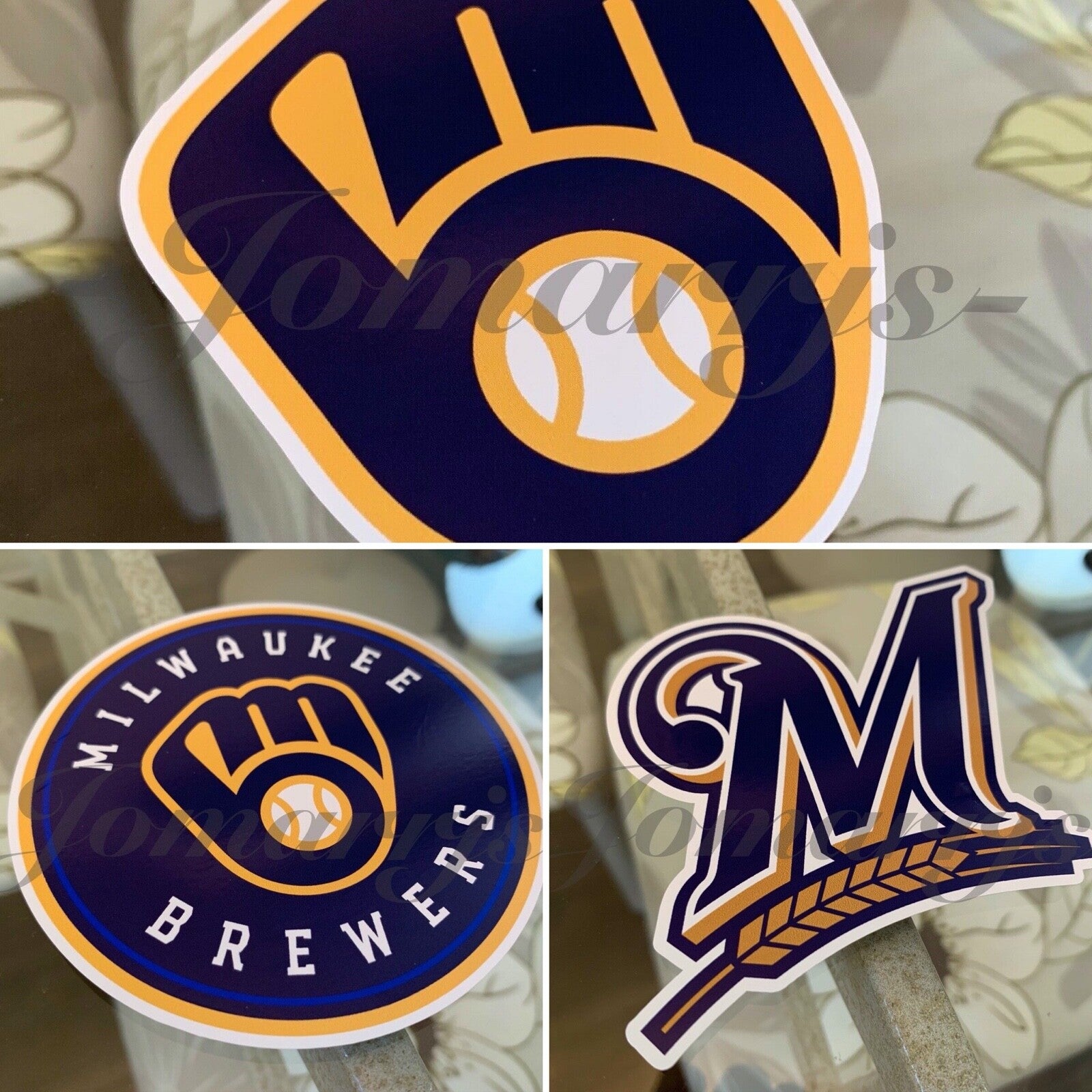 Milwaukee Brewers Baseball Team Logo MLB Sticker Decal Vinyl 2-18" waterproof