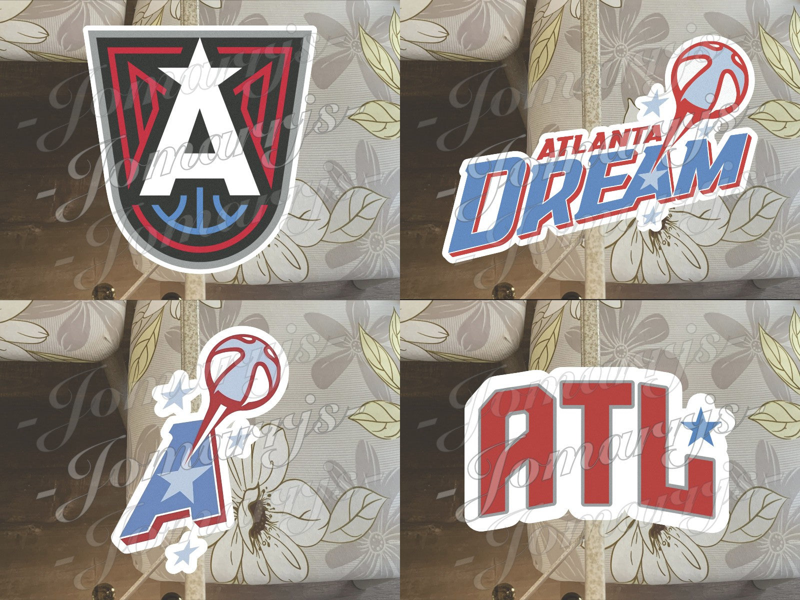Atlanta Dream WNBA Logo Custom Colored Sticker Decal waterproof Sz 2"-18"