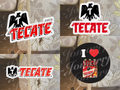 Tecate Beer Mexican Cerveza Logo Vinyl Sticker Decal fan tumbler Sz 2"-18"