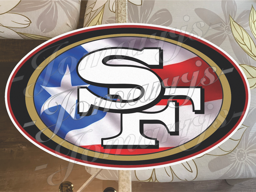 San Francisco 49ers Latino Vibes & Flags Custom Sticker Decal Niner Empire 4-18"