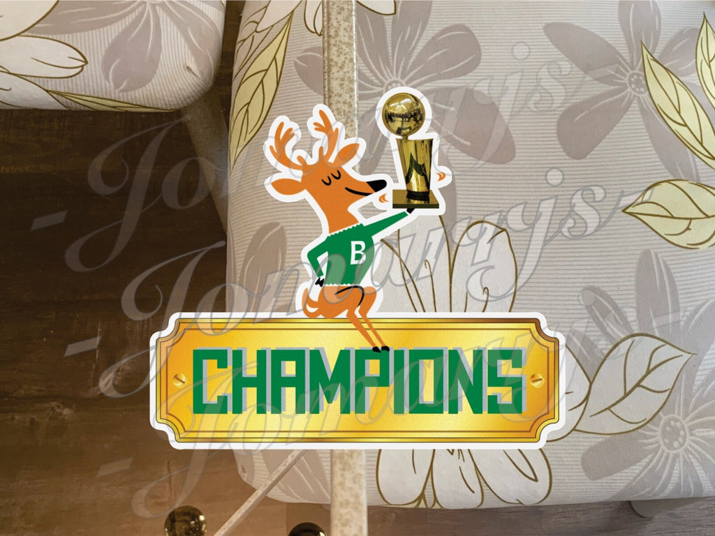 Milwaukee Bucks Basketball Team Logo NBA Champions Sticker Decal Vinyl 4"-18"