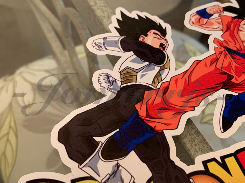 Dragon Ball Z Goku Vegeta Battle Custom Sticker DBZ 1. super saiyan anime manga