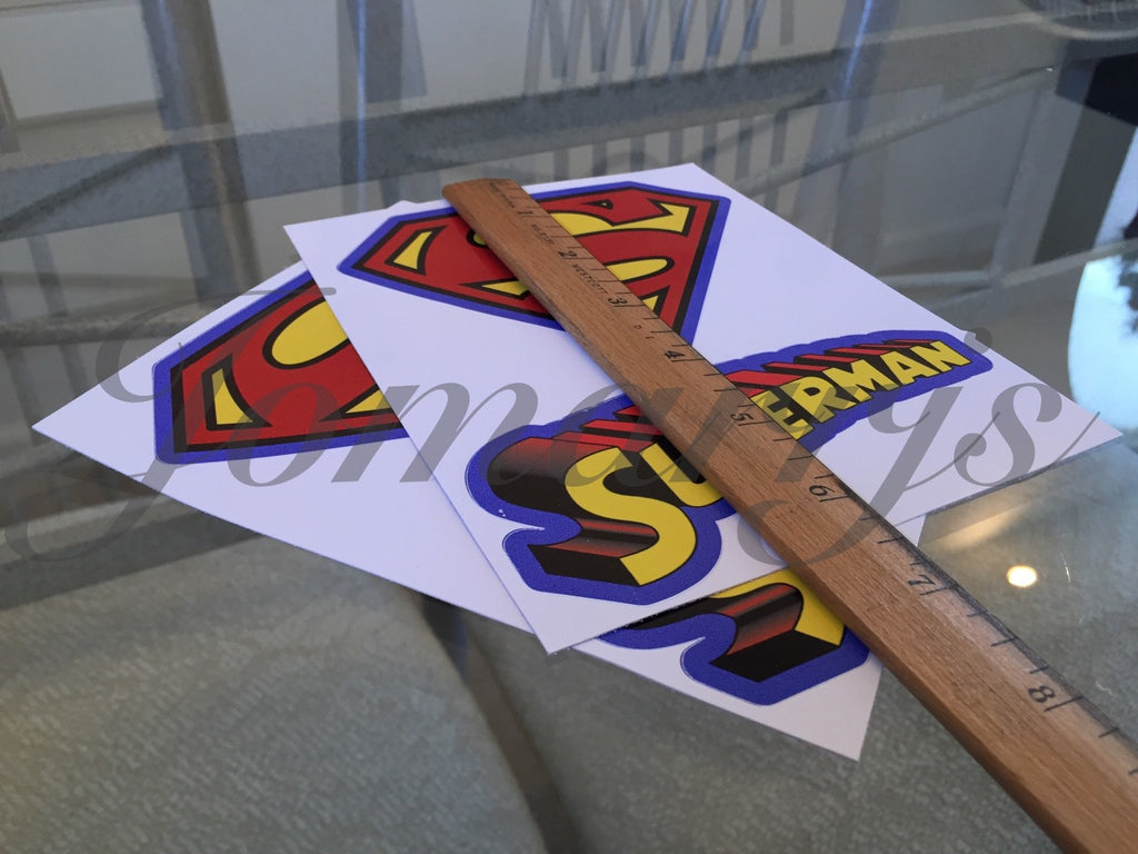 Superman 2-in-1 Logo & Emblem Sticker Decal Sign DC Comics Movie Justice League