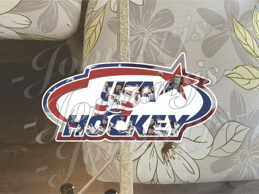 Team USA Hockey Custom Gold Medal Sticker Decal
