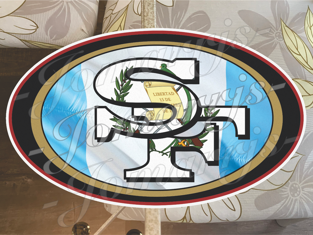 San Francisco 49ers Latino Vibes & Flags Custom Sticker Decal Niner Empire 4-18"