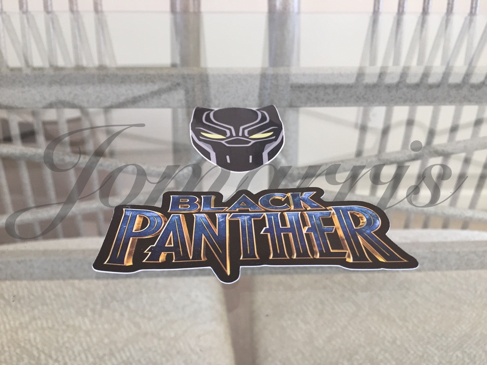 Marvel Black Panther 2-in-1 Mask & Logo Sticker Decal Sign Comic Movie Avengers