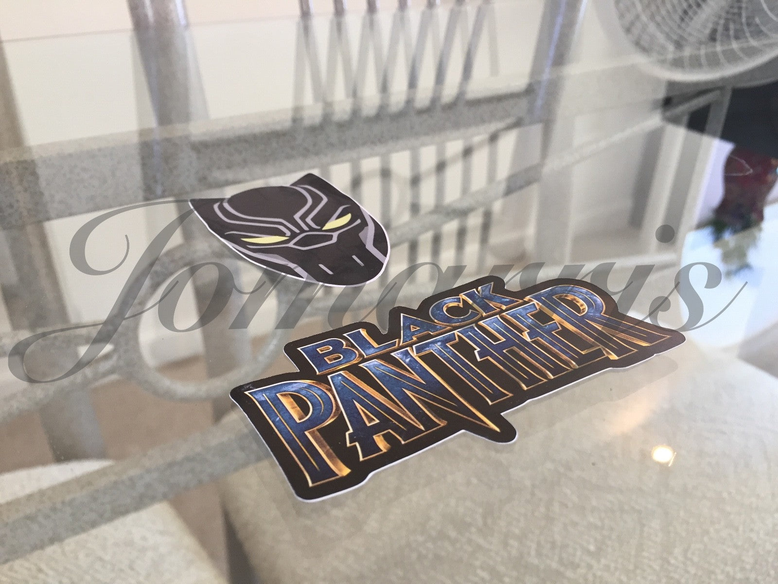 Marvel Black Panther 2-in-1 Mask & Logo Sticker Decal Sign Comic Movie Avengers