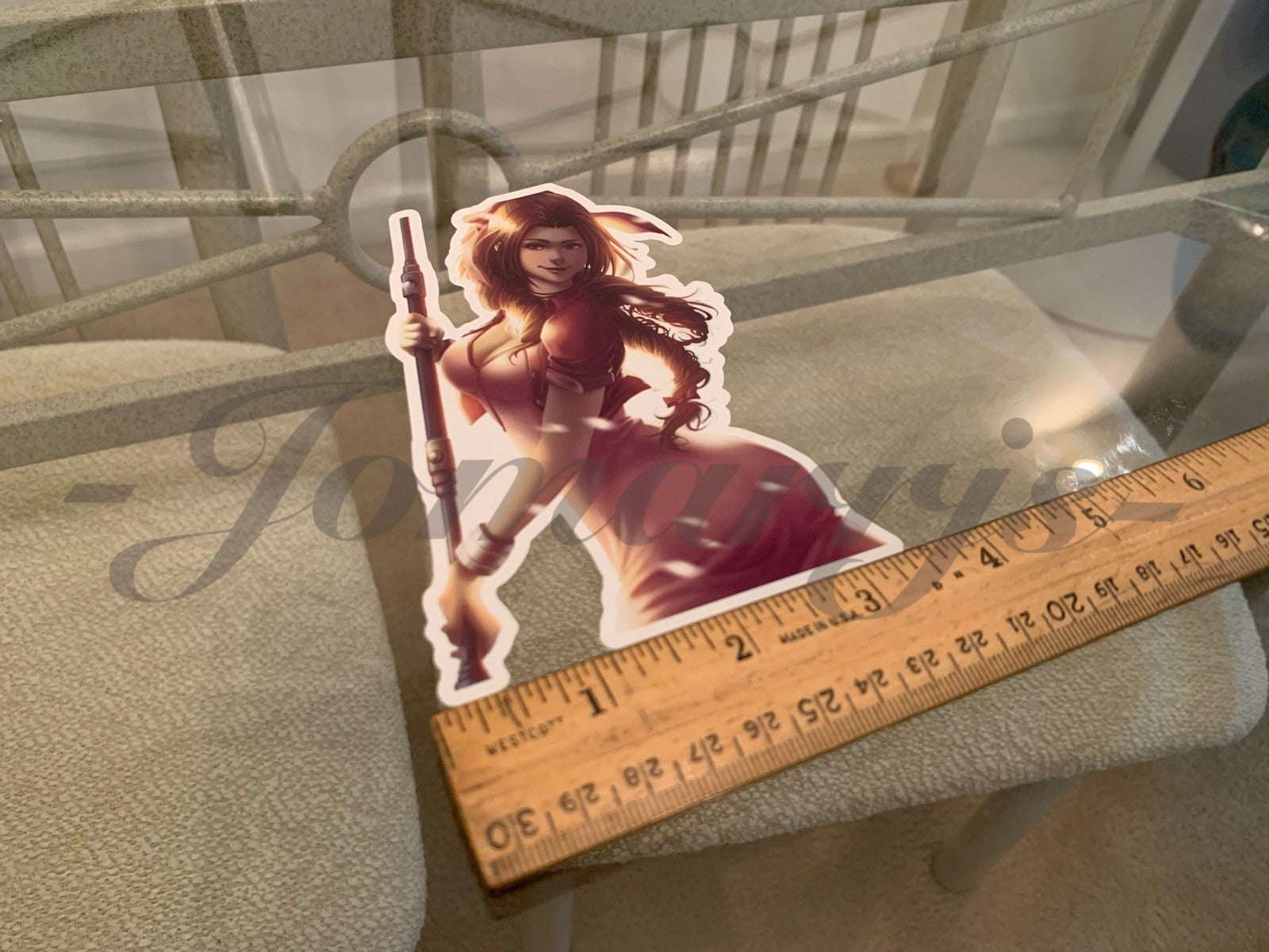 Final Fantasy Gaming Aerith Gainsborough Sticker Decals Vinyl ff 7 anime vii B.