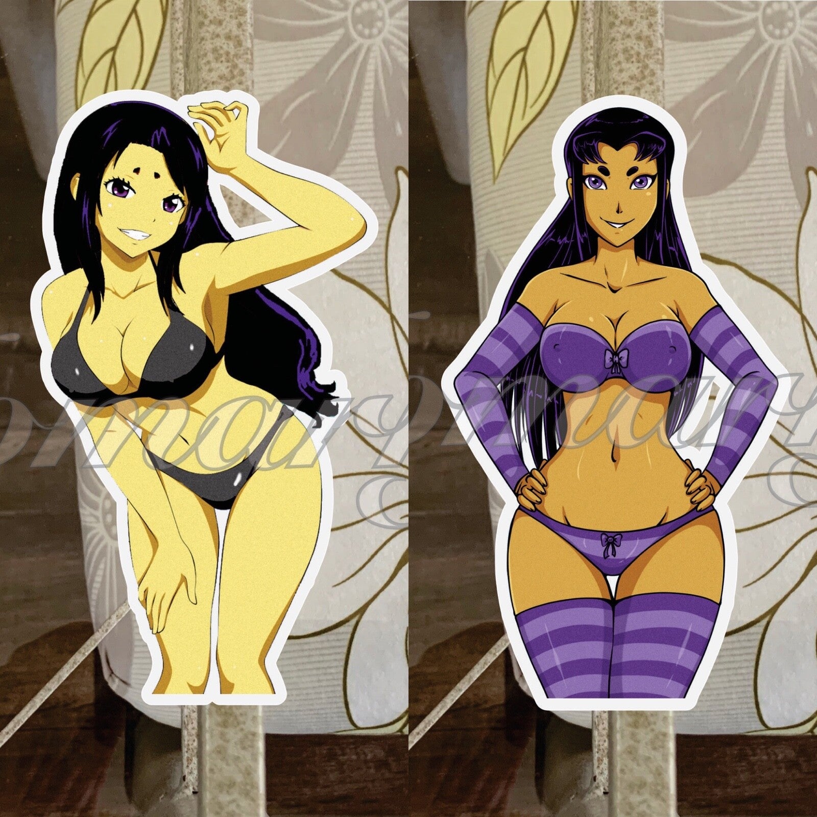 Teen Titans Blackfire Anime Bikini Sticker Decal ecchi sexy sun fun #1-2 a. b.