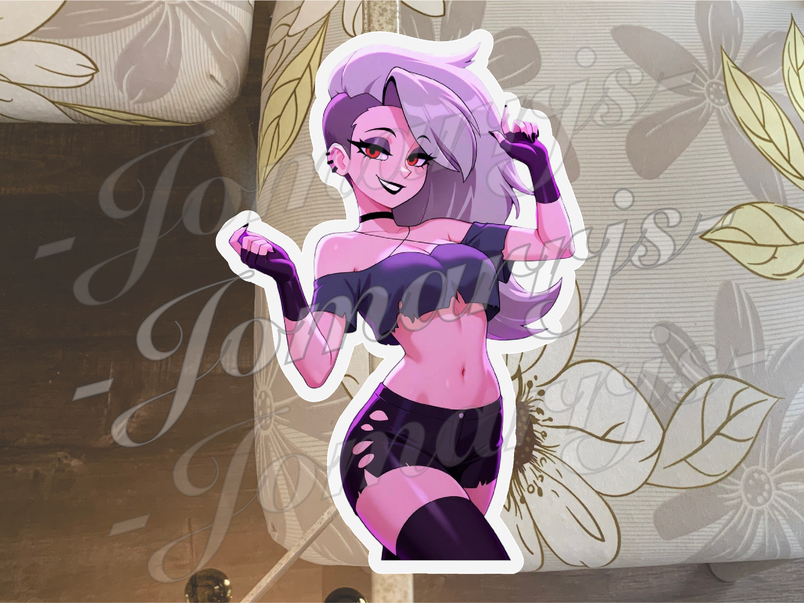 Helluva Boss Anime Loona 01-05 Sticker Decal bikini ecchi manga waifu art 3"-18"