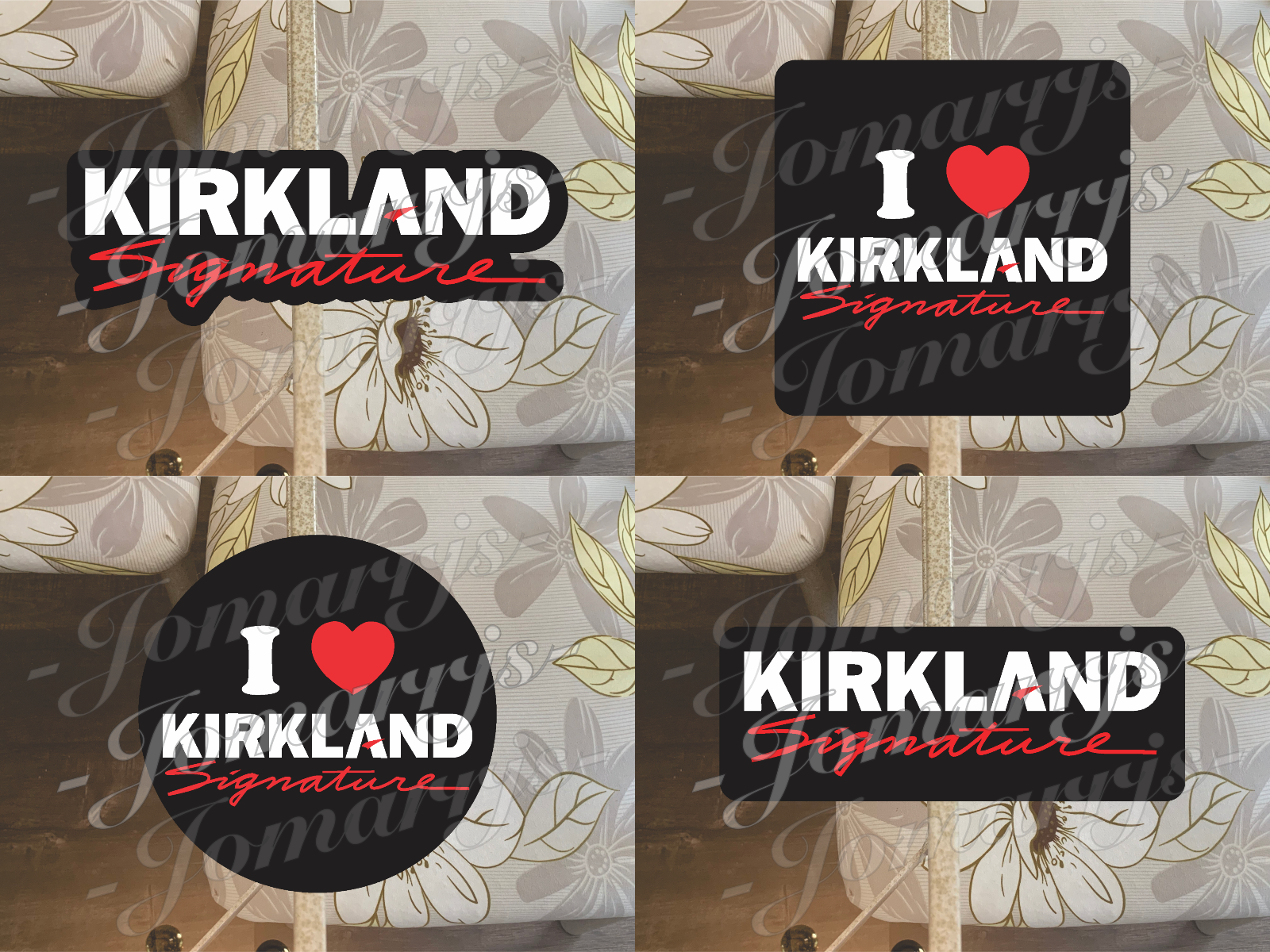 Kirkland Signature Custom Logo Vinyl Sticker Decal costco tumbler laptop 2"-18"