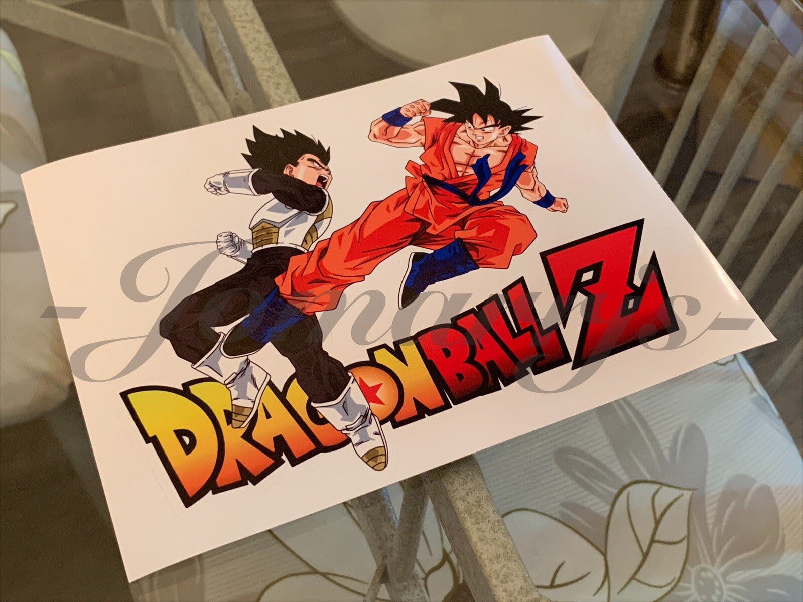 Dragon Ball Z Goku Vegeta Battle Custom Sticker DBZ 1. super saiyan anime manga