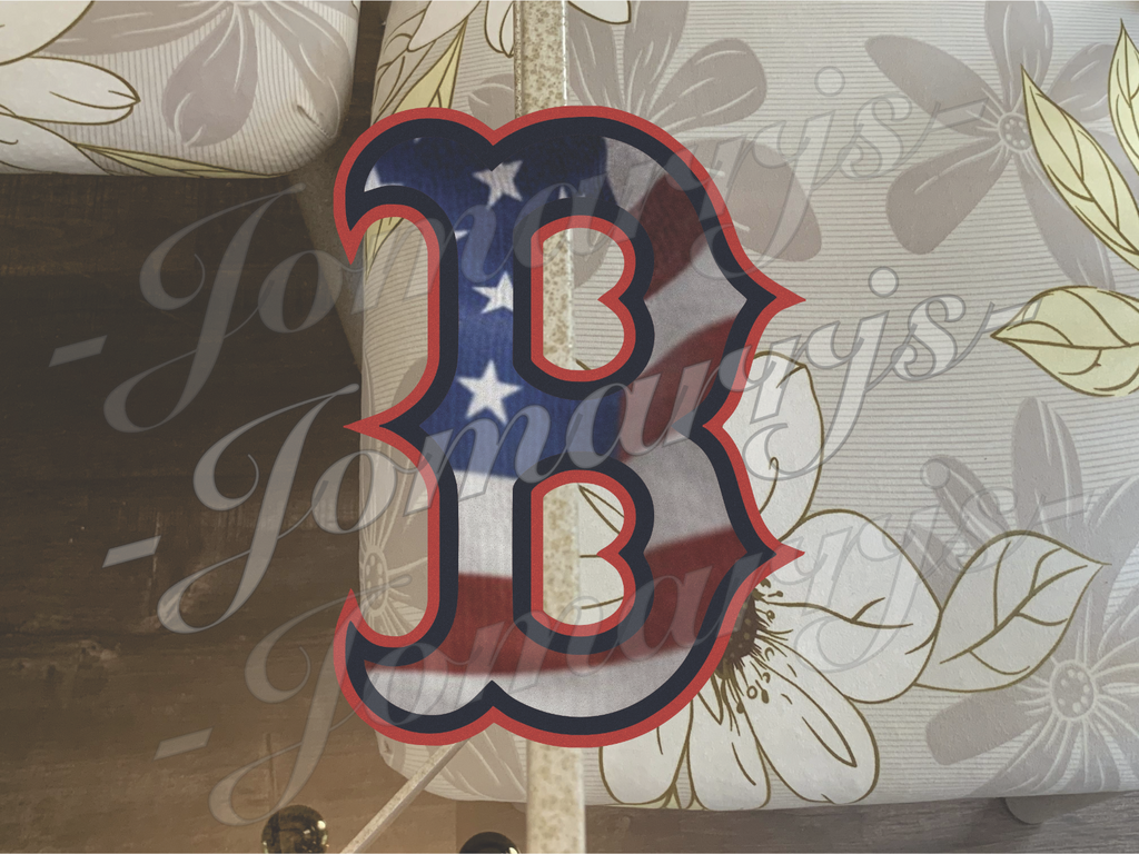 Boston Red Sox Custom American Flag MLB Sticker Decal 2-18" waterproof