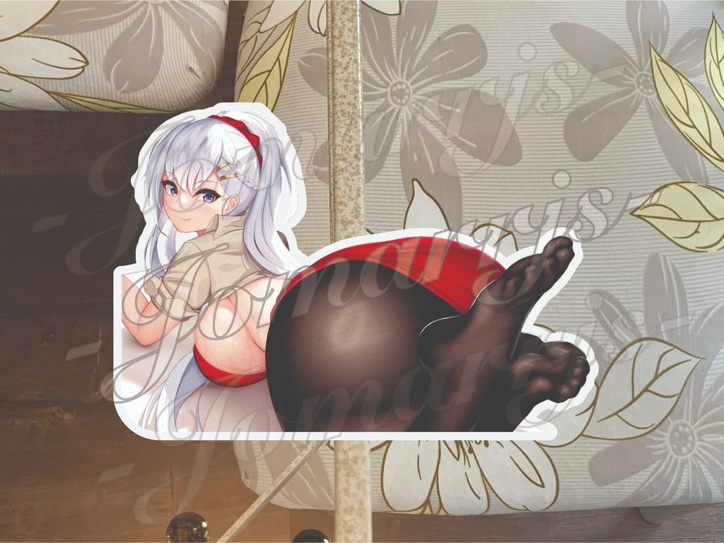 Azur Lane Anime Belfast Lingerie Custom Sticker Decal bikini #3 waifu ecchi jdm