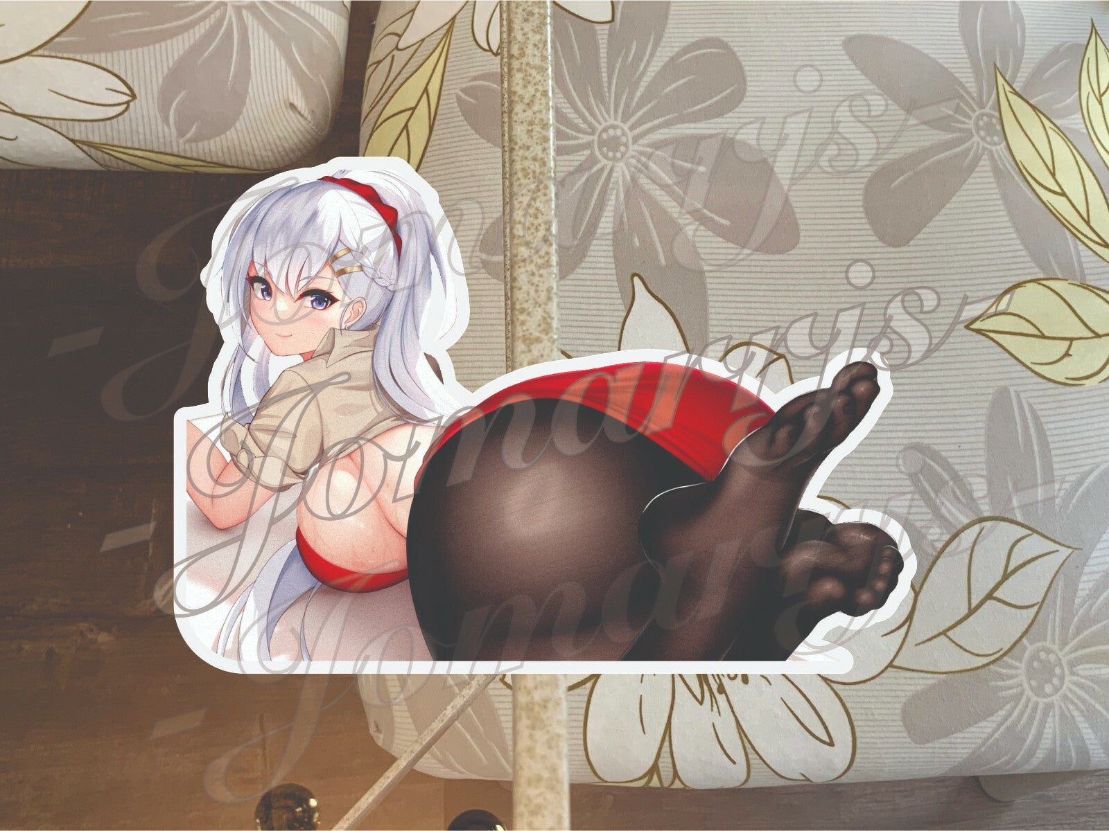 Azur Lane Anime Belfast Lingerie Custom Sticker Decal bikini #3 waifu ecchi jdm