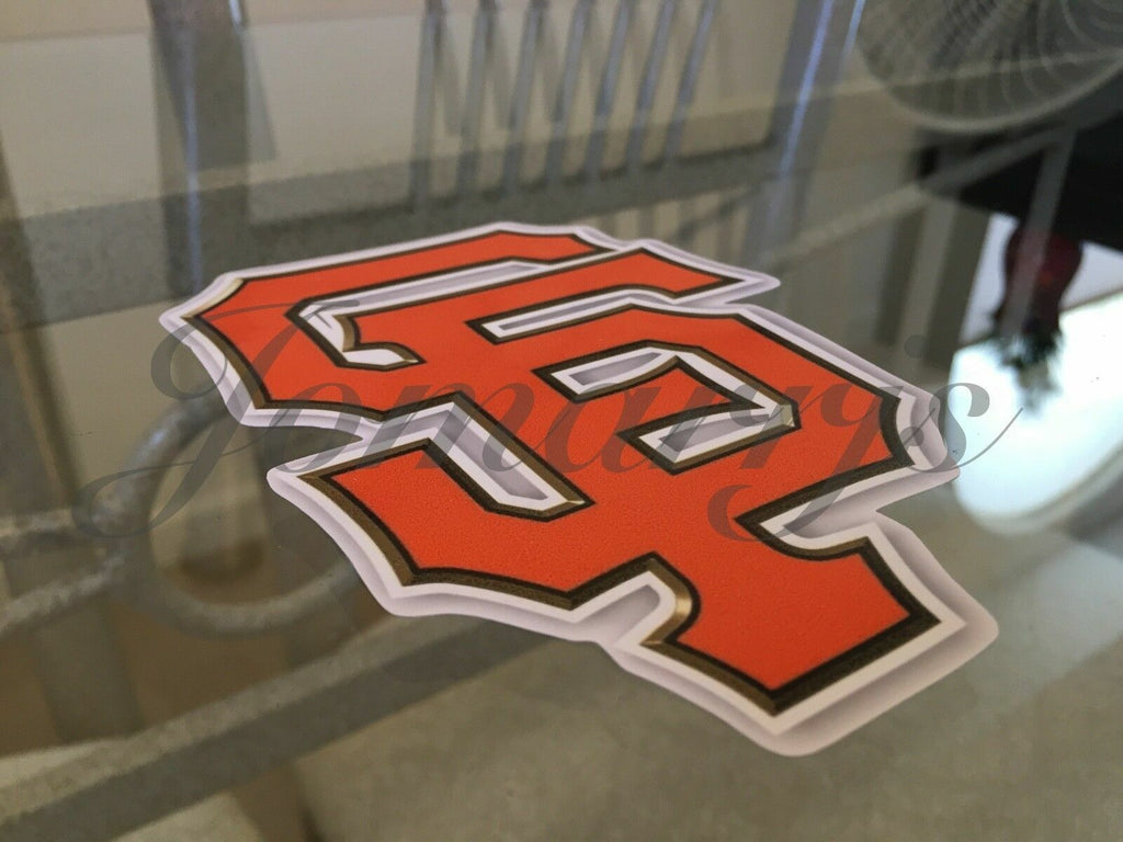 San Francisco Giants Black Orange SF Logo MLB Sticker Decal waterproof 2"-18"