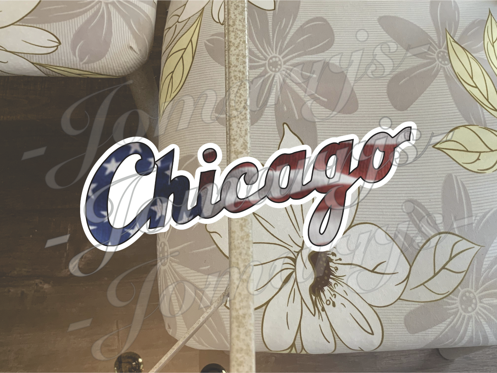 Chicago White Sox Custom American Flag MLB Sticker Decal 2-18" waterproof