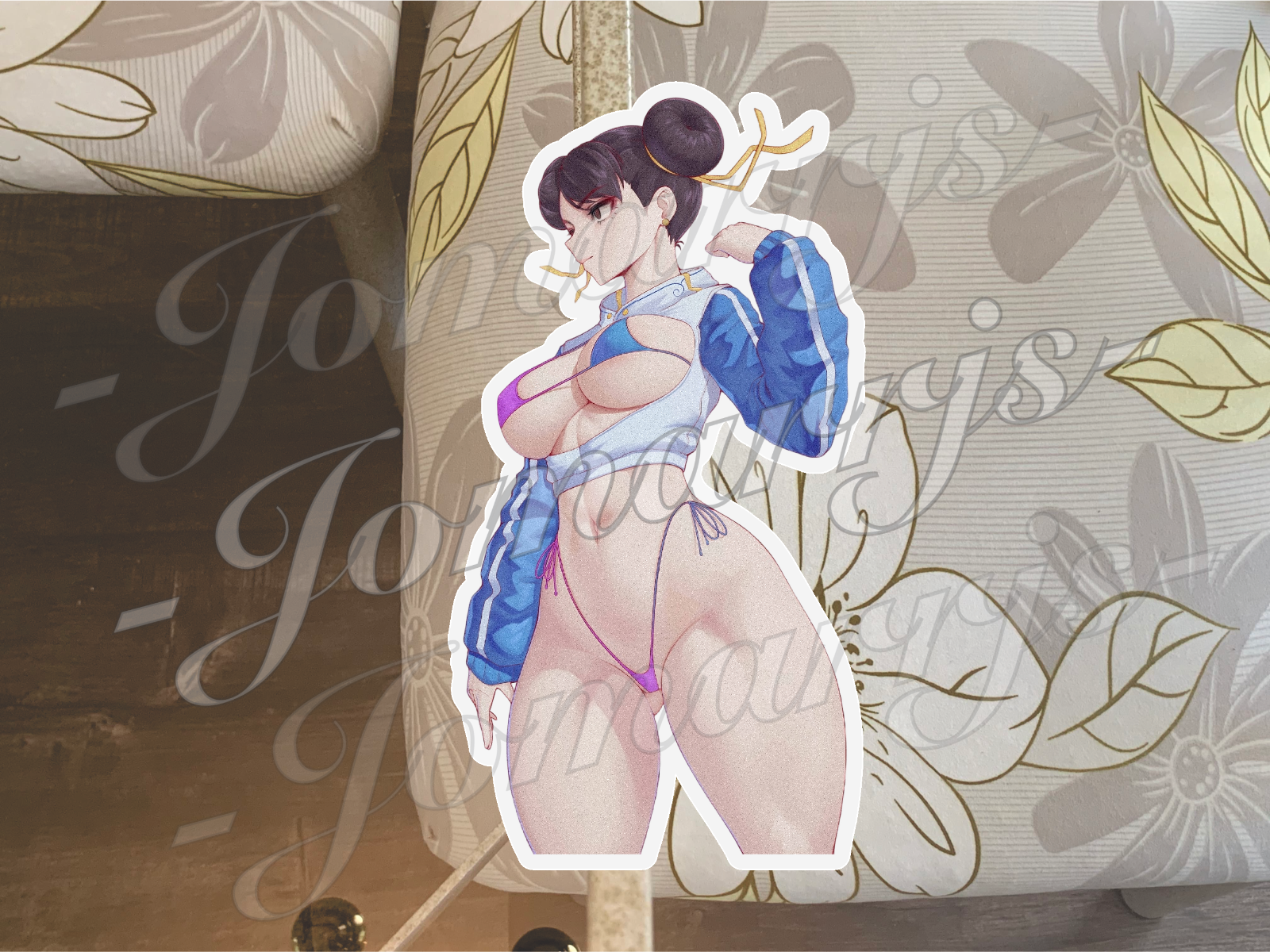 Street Fighter Anime Chun Li Bikini 07 Decal Vinyl manga ecchi waifu art car