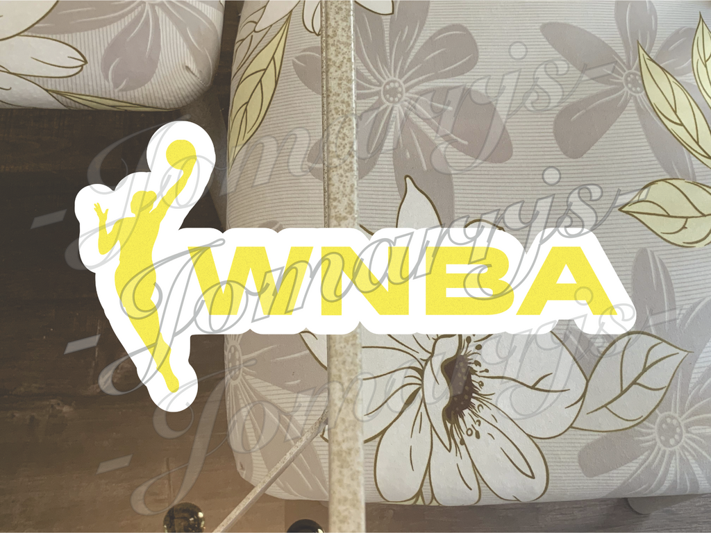 WNBA Logo Custom Colored Sticker Decal car laptop waterproof tumbler Sz 2"-18"