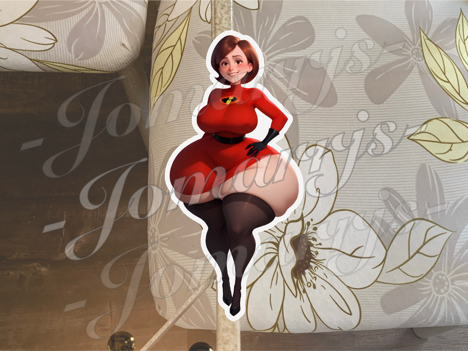 The Incredibles Elastigirl Helen Parr 07 Custom Sticker Decal ecchi thicc bbw