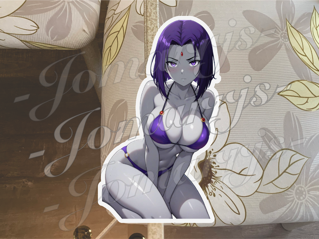 Teen Titans Raven Custom Colored Sticker Decal ecchi pin up bikini waifu 002-005
