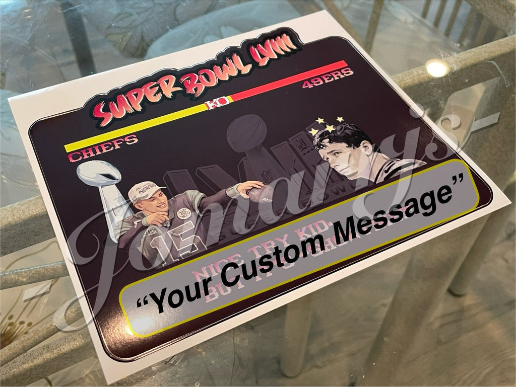 Kansas City Chiefs Custom Sticker Super Bowl Champions 58 LVIII Street Fighter 2