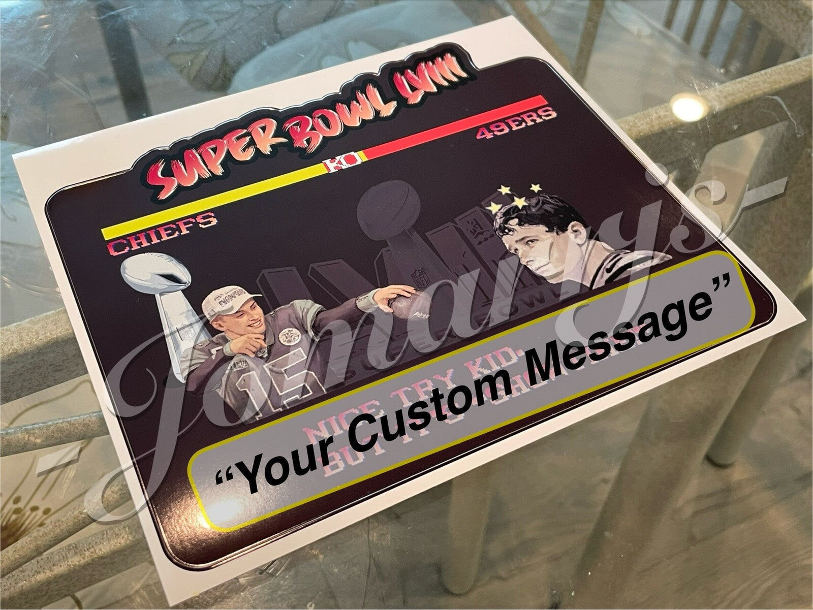 Kansas City Chiefs Custom Sticker Super Bowl Champions 58 LVIII Street Fighter 2
