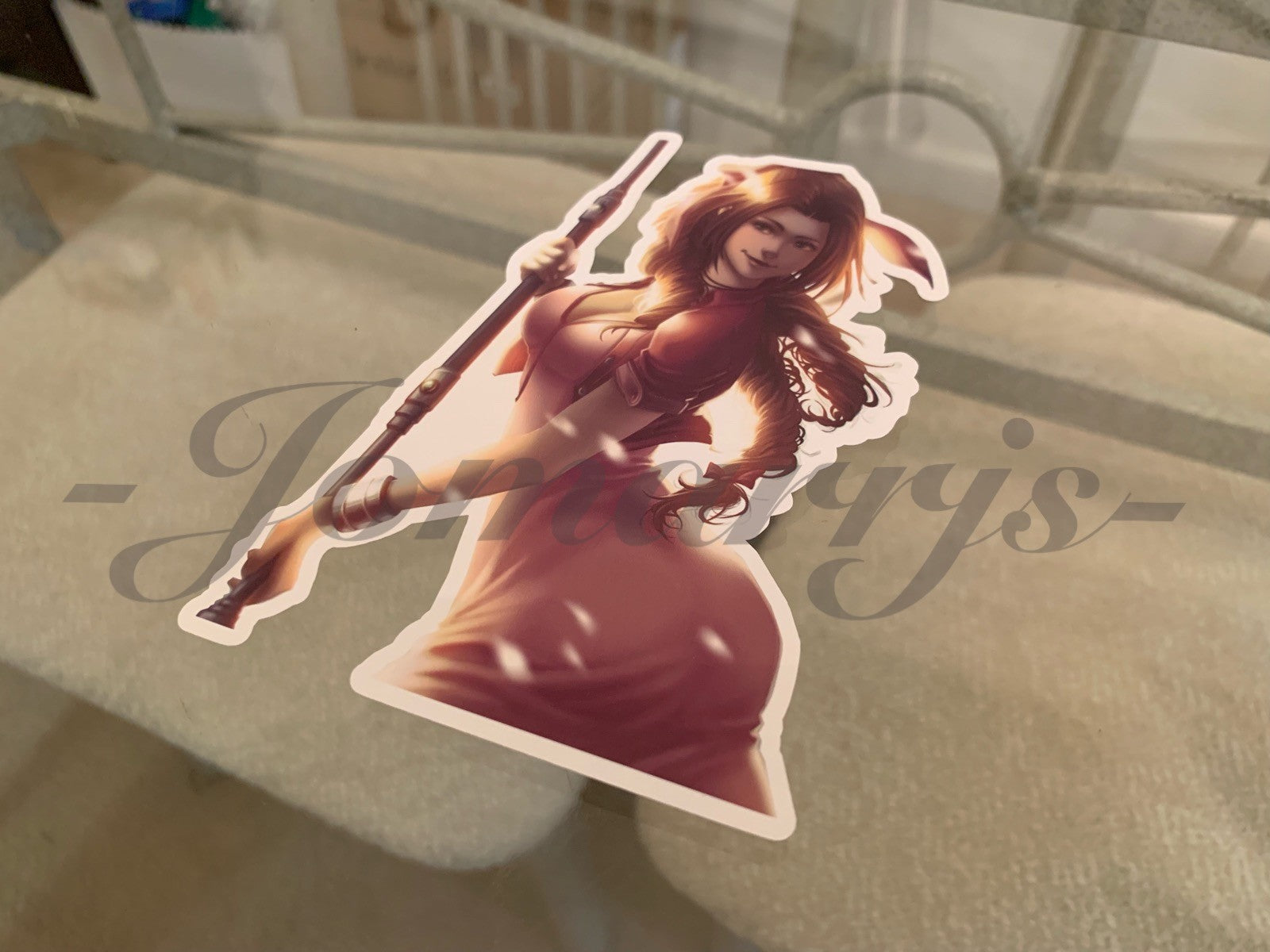 Final Fantasy Gaming Aerith Gainsborough Sticker Decals Vinyl ff 7 anime vii B.