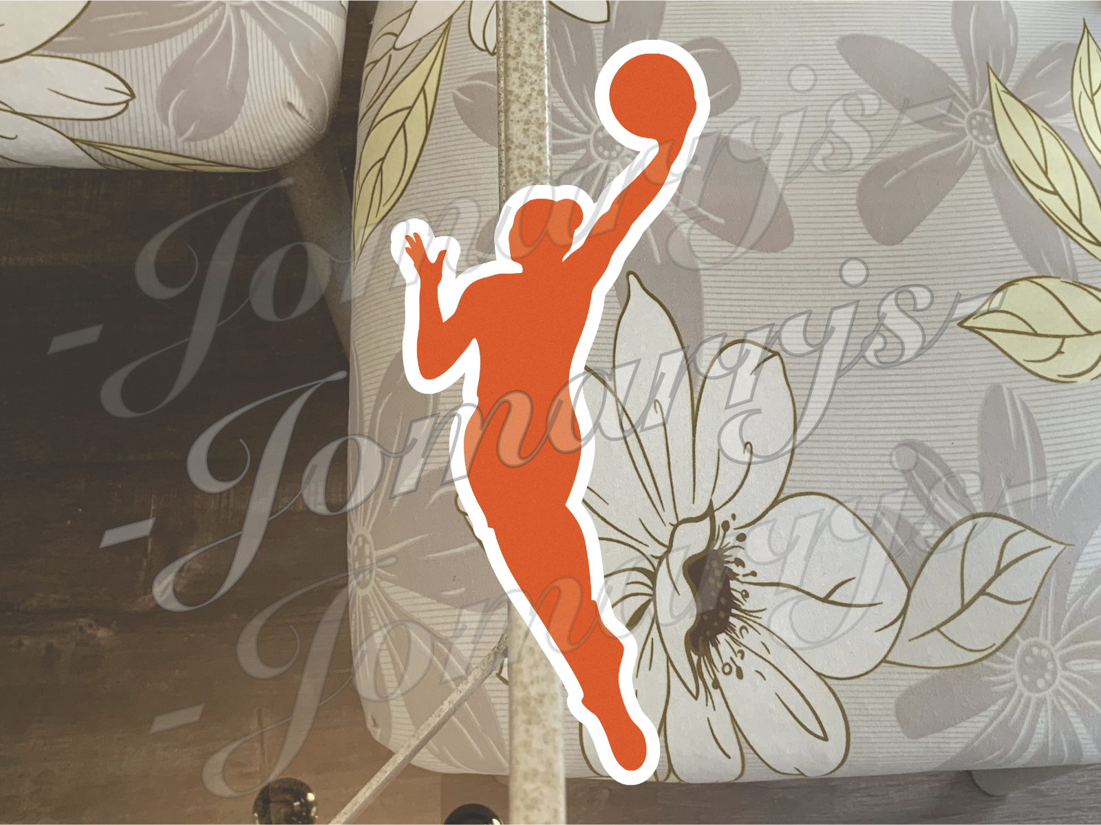WNBA Logo Custom Colored Decal laptop waterproof tumbler Sz 2"-18"