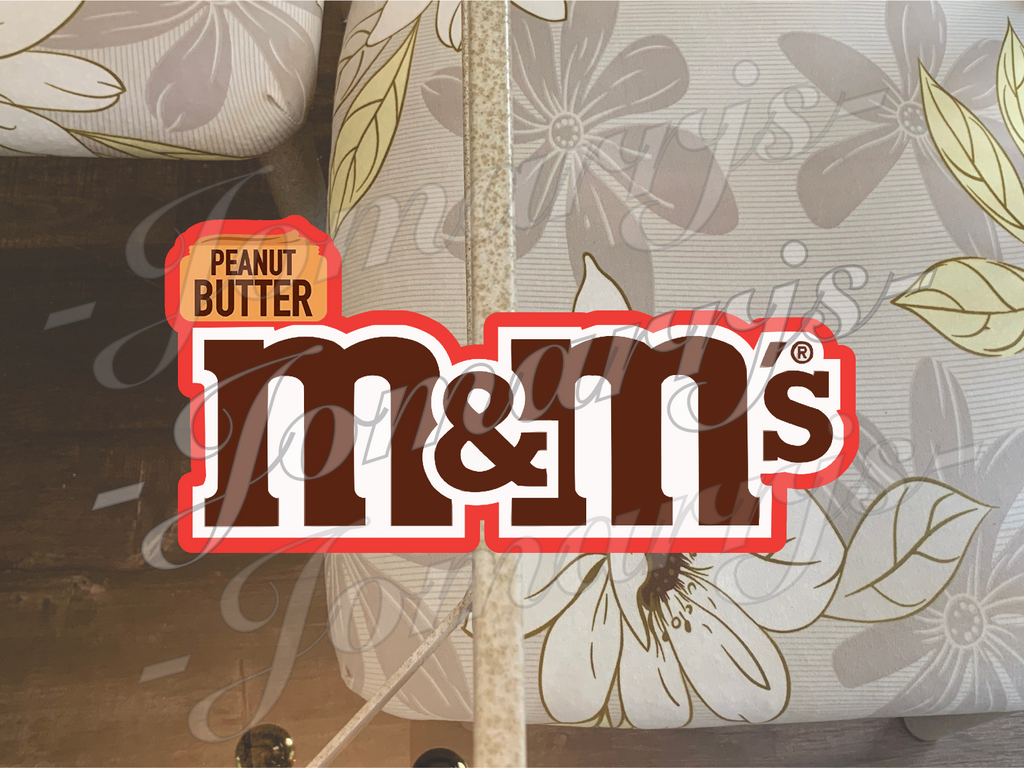 Custom M&M Logo Candy fan Peanut Caramel Butter Vinyl Sticker Decal car tumbler