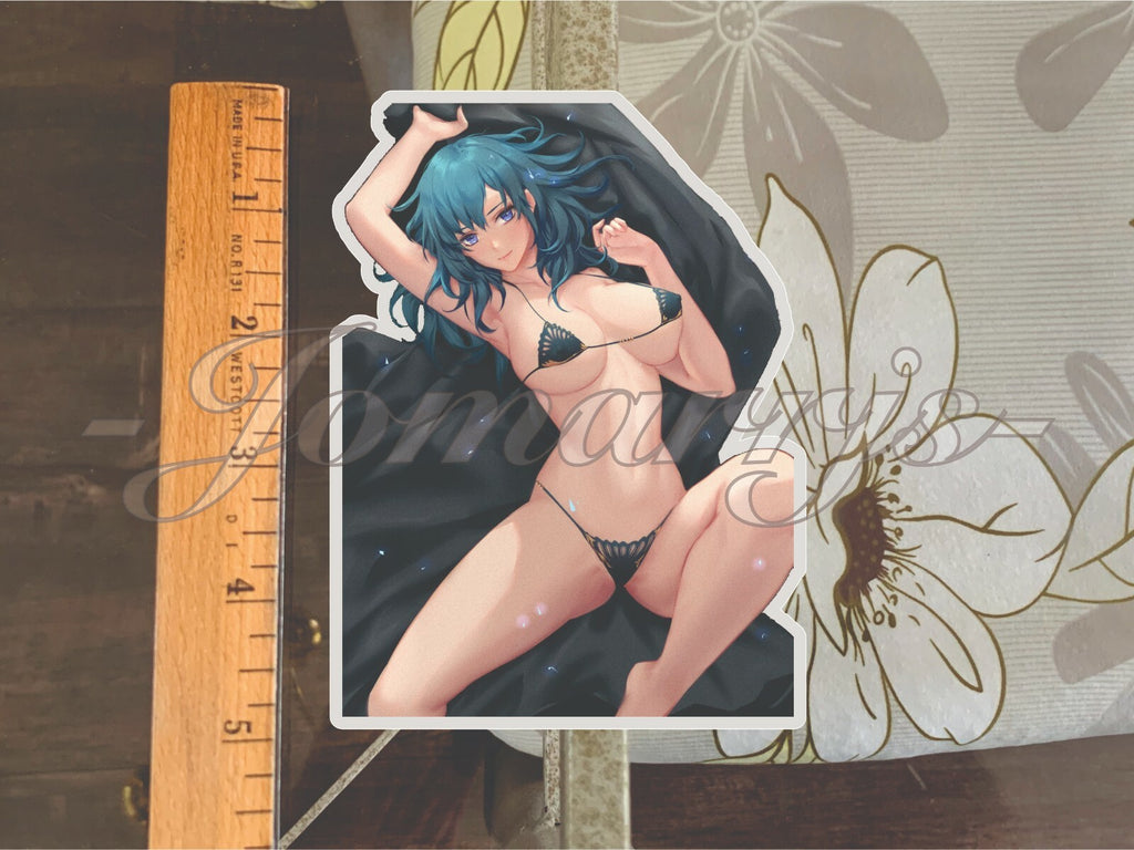 Fire Emblem Three Houses - Anime - Byleth Bikini Sun Fun Sticker Decal 2.